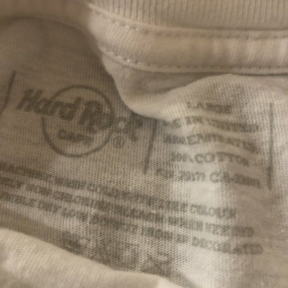 Hard Rock Cafe Washington DC T-Shirt Crew Neck White Size L Large Y2K - Picture 4 of 4
